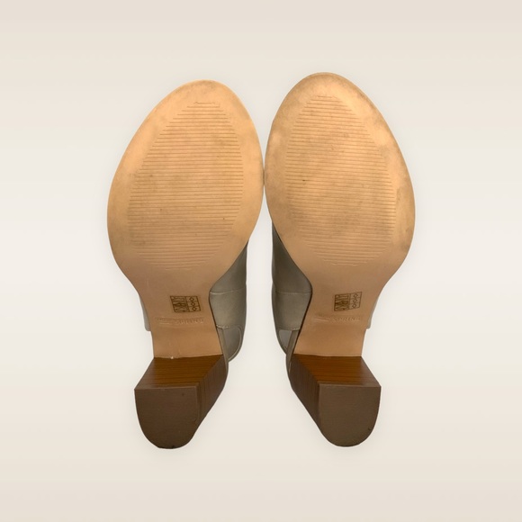 Spring Summer Chic Casual Leather Peep Toe Heel Booties in Beige Brown (US/CA 6) - Picture 5 of 9